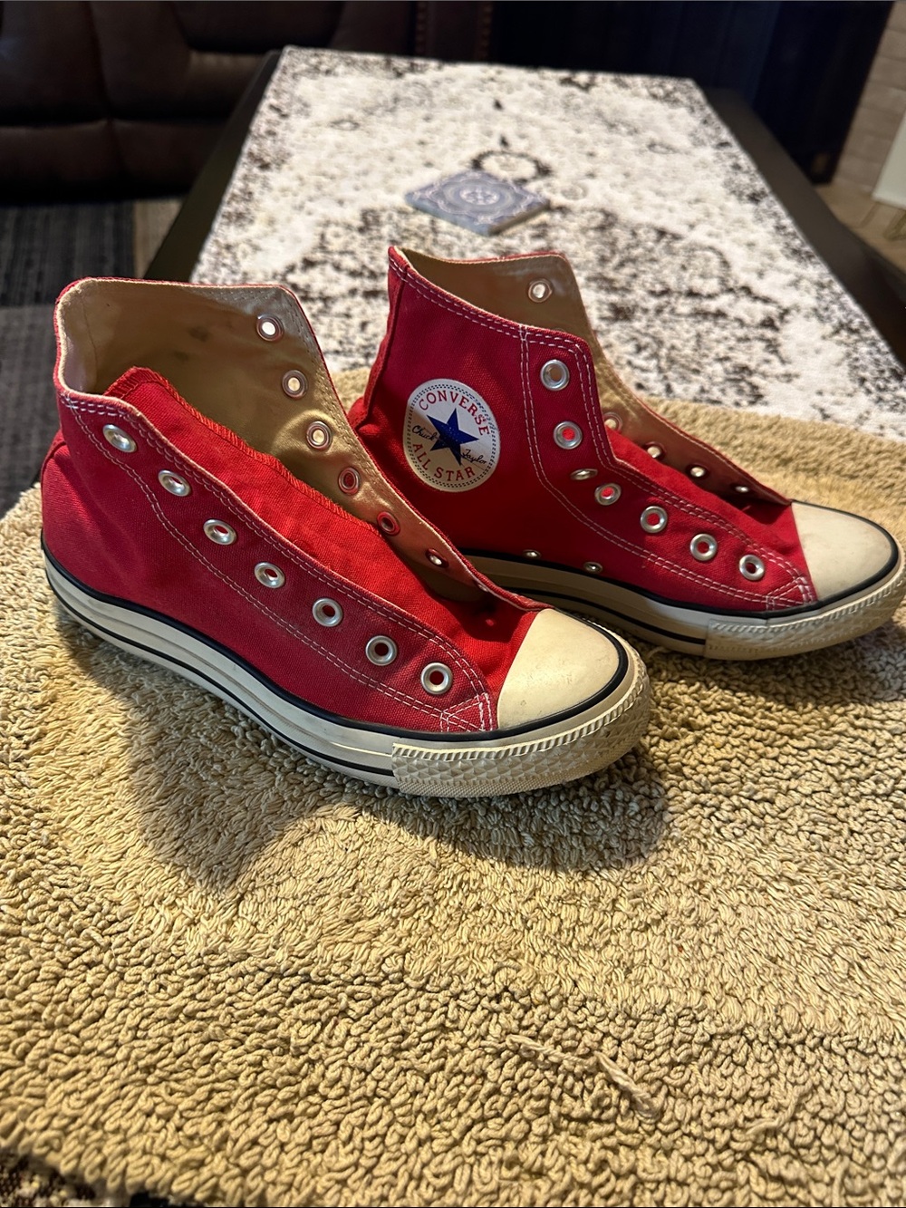 Converse Red High Top Sneakers - Canvas All Star